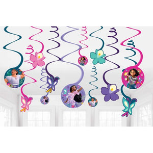 12 pack Encanto hanging swirl decorations 