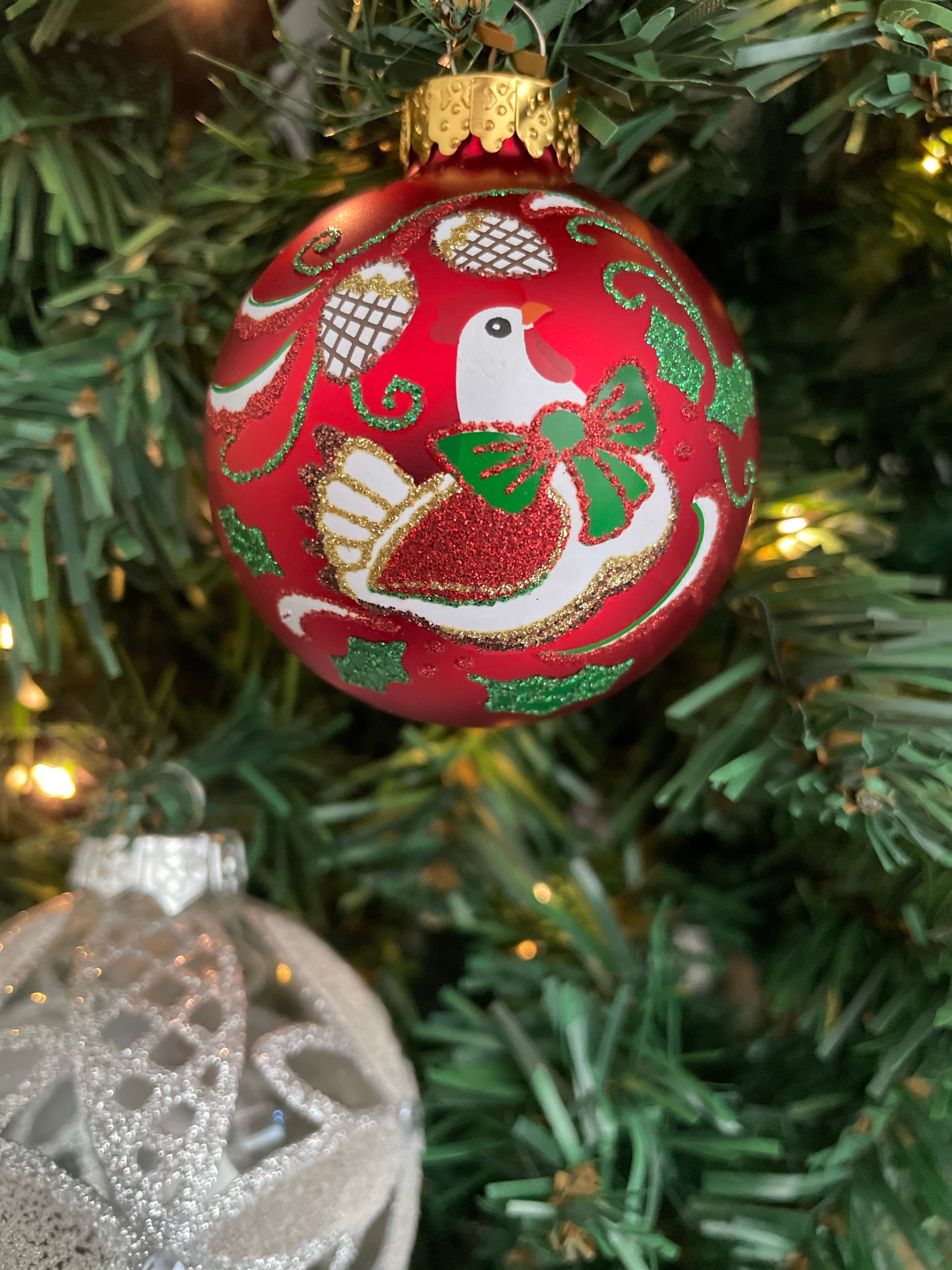 12 days of Christmas French hen bauble