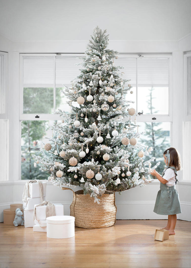 silver swirl bauble - luxurious christmas tree decorations