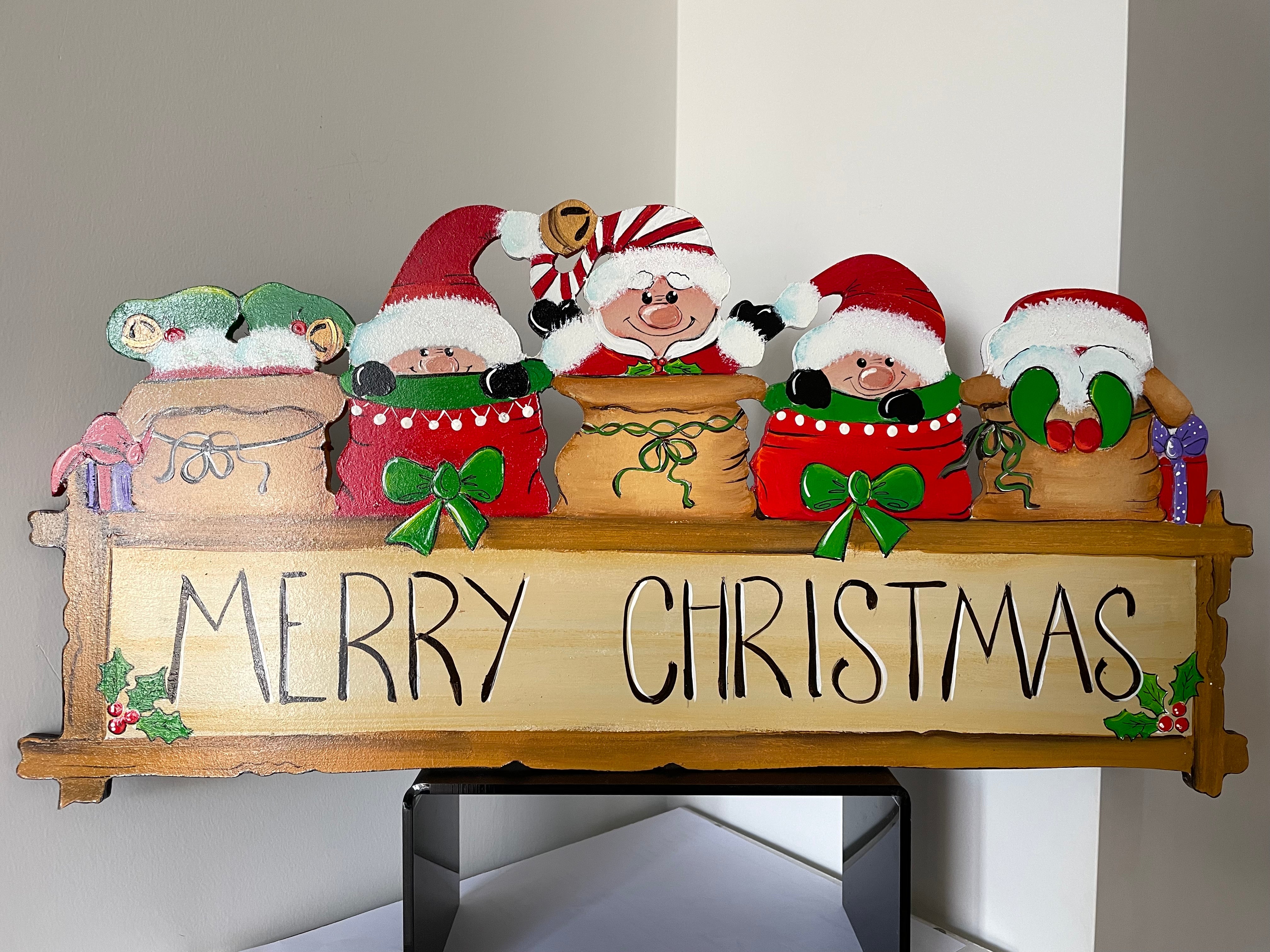 Adorable Elves Merry Christmas sign