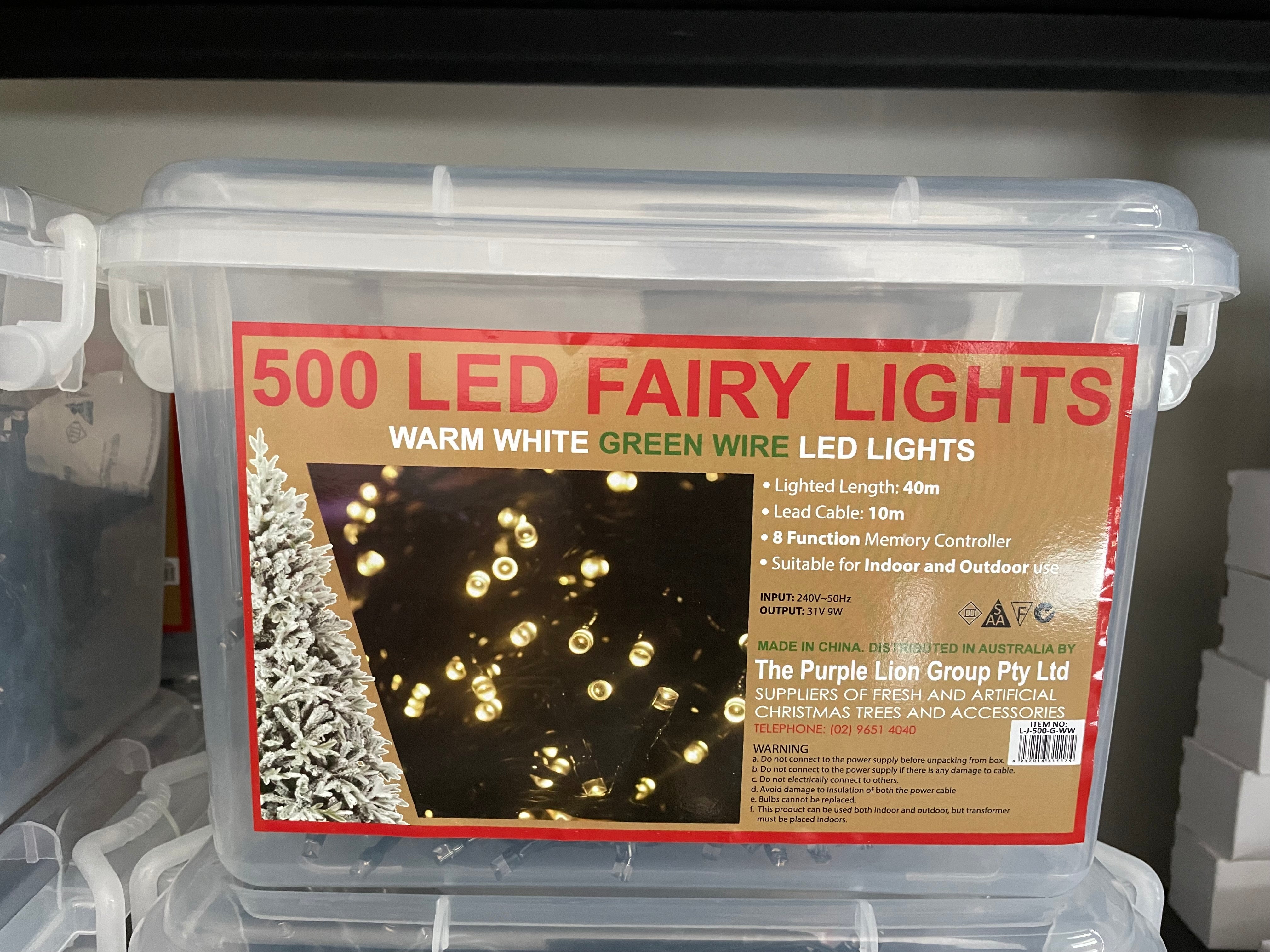 500 LED Fairy Lights- Warm White