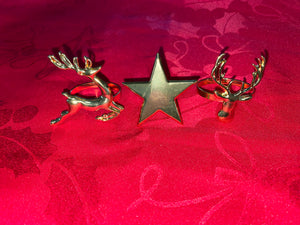 Multiple Style Gold Napkin Rings Set