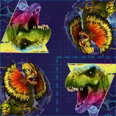 Jurassic world dinosaur party supplies- lunch size napkins 
