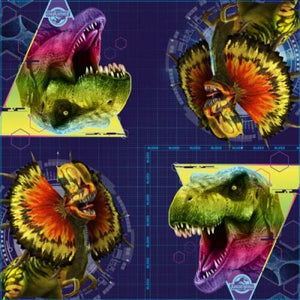 Jurassic world dinosaur party supplies- lunch size napkins 
