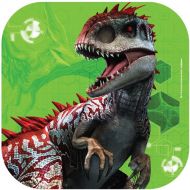 Jurassic world dinosaurs party supplies - large square plates 