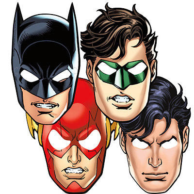 The Justic League party supplies - paper masks 