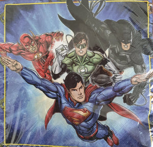 The Justic League party supplies - party napkins 