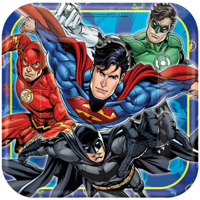 The Justic League party supplies - large plates