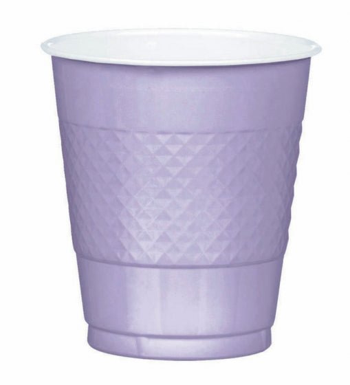 pastel purple party supplies- lavender plastic cups 