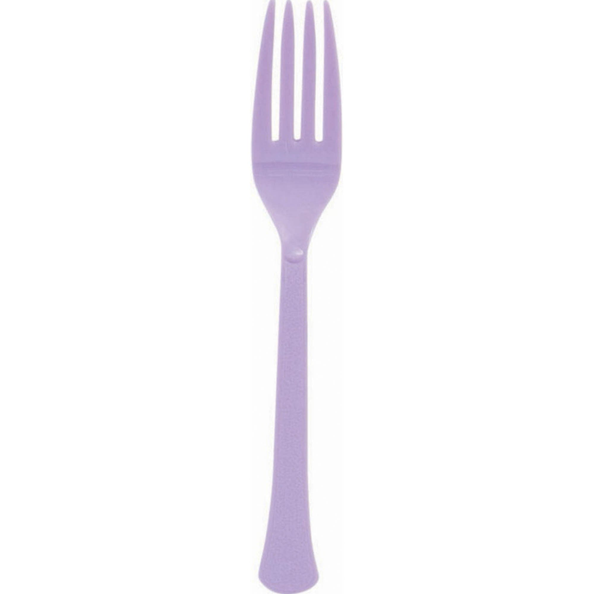 Pastel purple party supplies - lavender forks 