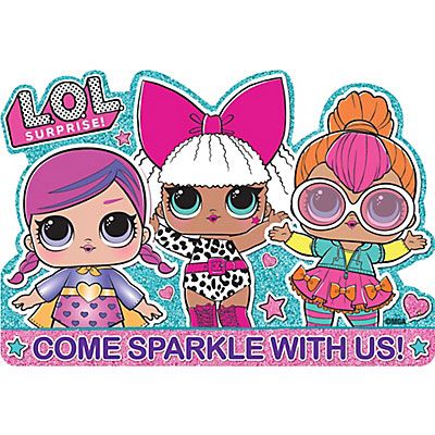 LOL surprise party supplies - postcard party invitations 