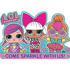 LOL surprise party supplies - postcard party invitations 
