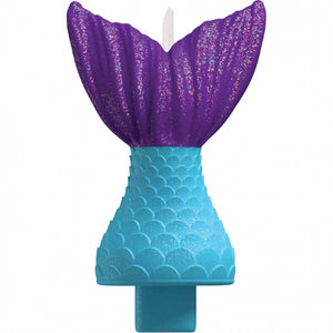  Mermaid party supplies - large mermaid tail candle
