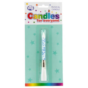 Musical candle in blue 