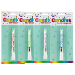 Musical candle in a variety of colours  
