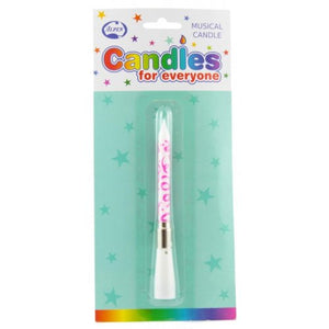musical candle in pink