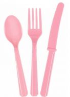 Pastel pink party supplies - assorted cutlery pack