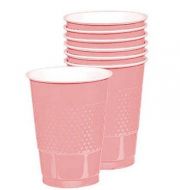Pastel pink party supplies - plastic cups 