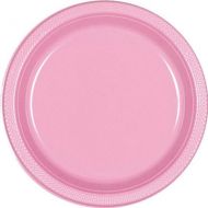 pink party supplies- plastic plates 