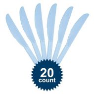 Solid pastel blue party supplies - knives