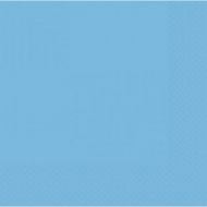 Solid pastel blue party supplies - napkins lunch size 