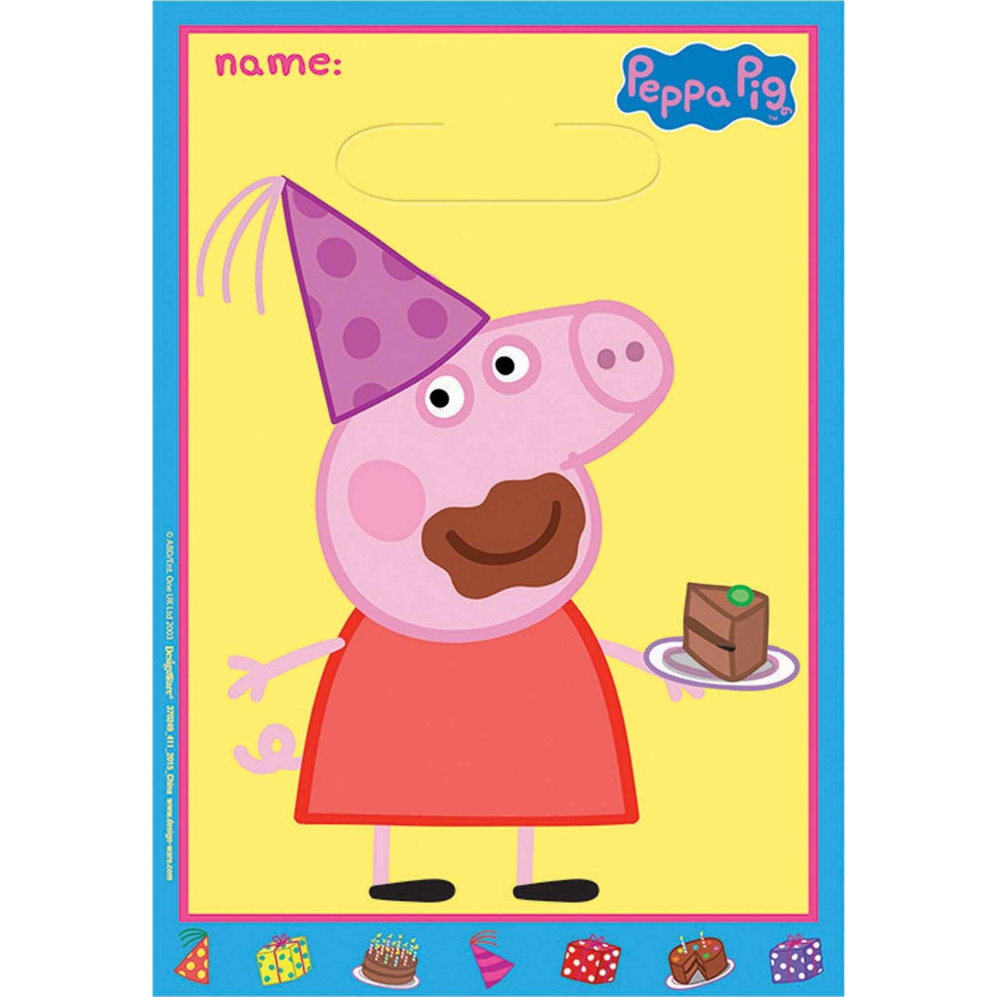 Peppa Pig party decorations- loot/ goody bags