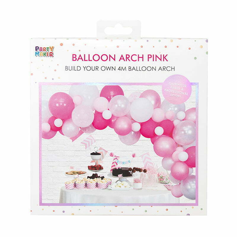 pink balloon garland kit in box