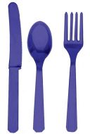 dark purple party supplies- assorted cutlery pack 