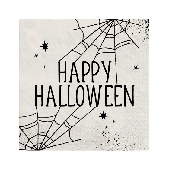 Happy Halloween spiderweb napkins