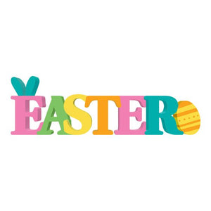 Large Easter word standing sign - Easter Decorations 