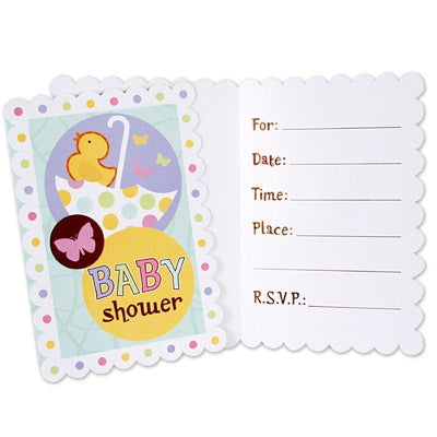 Tiny bundle baby shower invitations