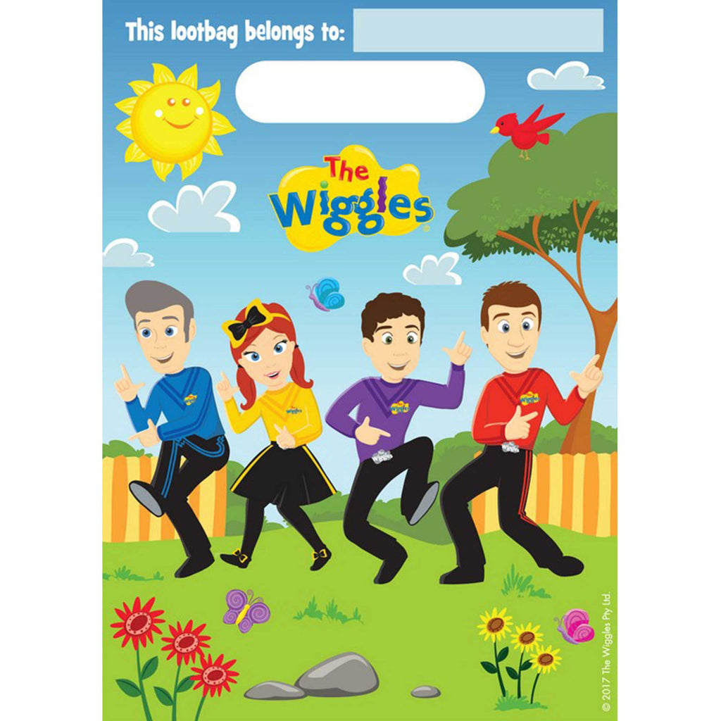 The Wiggles party supplies- plastic loot bags 
