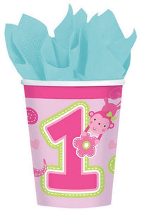 Wild One Girl 1st birthday party decorations- paper party cups
